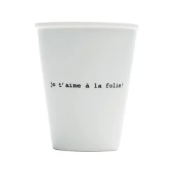 Gobelet "Je T'Aime A La Folie" En Porcelaine-Helen B Hot