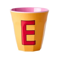 Gobelet Lettre E En Melamine - Abricot-Rice Sale