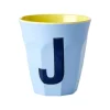 Gobelet Lettre J En Melamine - Bleu-Rice Sale