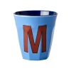 Gobelet Lettre M En Melamine - Bleu-Rice