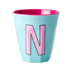 Gobelet Lettre N En Melamine - Menthe-Rice Discount