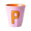 Gobelet Lettre P En Melamine - Rose-Rice Sale