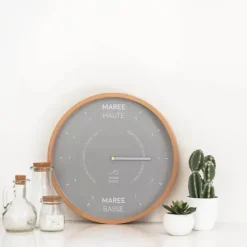 Horloge Des Marees Moon En Bois-Ocean Clock Clearance