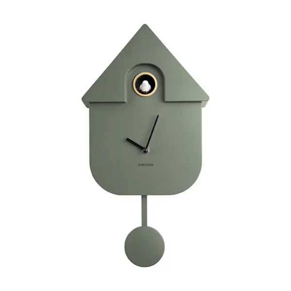Horloge Modern Cuckoo En Metal L 21.5 X H 41 Cm - Vert Kaki-Sélectionné par Fleux Sale