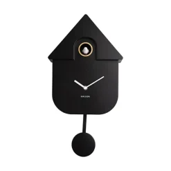 Horloge Modern Cuckoo En Metal L 21.5 X H 41 Cm - Noir-Sélectionné par Fleux Best