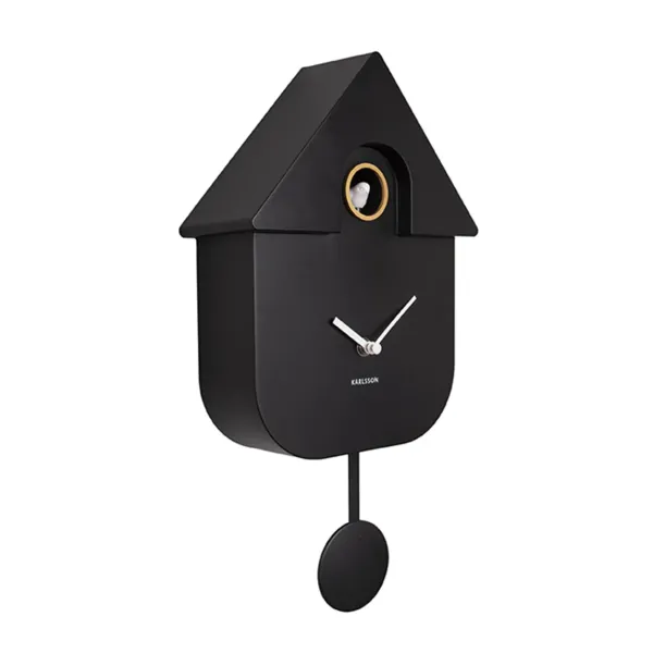 Horloge Modern Cuckoo En Metal L 21.5 X H 41 Cm - Noir-Sélectionné par Fleux Best