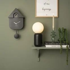 Horloge Modern Cuckoo En Metal L 21.5 X H 41 Cm - Noir-Sélectionné par Fleux Best