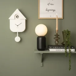Horloge Modern Cuckoo En Metal L 21.5 X H 41 Cm - Blanc-Sélectionné par Fleux Discount