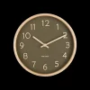 Horloge Murale Pure Wood Grain S - Vert-Sélectionné par Fleux