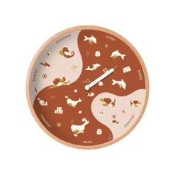 Horloge Semaine Pour Enfant En Bois - Terracota-Ocean Clock Online