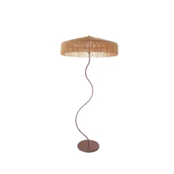 Lampadaire Kaa A Franges En Raphia - Brun-Honoré Outlet