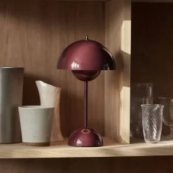 Lampe A Poser Flowerpot Vp9 Sans Fil - Dark Plum-And Tradition