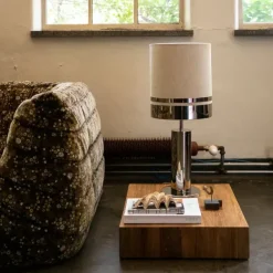 Lampe A Poser Space - O 30 X H 72 Cm - Chrome-HK Living