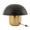 Lampe Champignon En Metal - O 50 X 44 Cm - Noir/Or-Sélectionné par Fleux