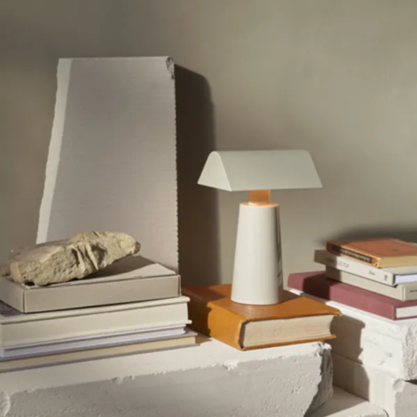 Lampe De Table Caret Mf1 H 22Cm - Gris Soie-And Tradition Online