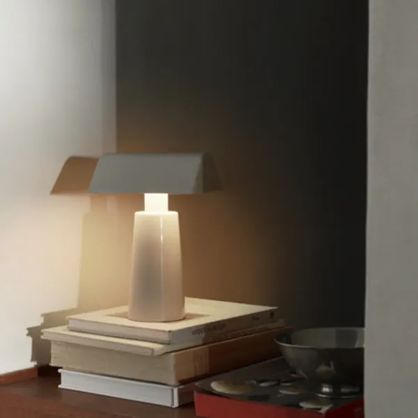 Lampe De Table Caret Mf1 H 22Cm - Gris Soie-And Tradition Online