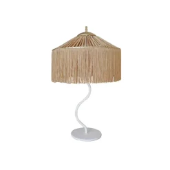 Lampe De Table Kaa A Franges Dorees - Blanc-Honoré Sale