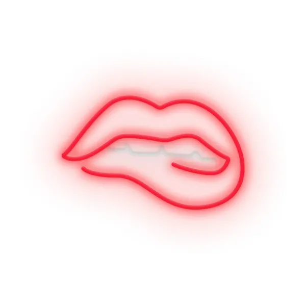Lampe Murale Neon Led Bitting Lips - Rouge-Sélectionné par Fleux Clearance