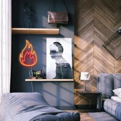 Lampe Murale Neon Led Fire - Rouge-Sélectionné par Fleux Best