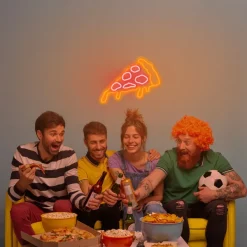 Lampe Murale Neon Led Pizza - Orange-Sélectionné par Fleux Clearance