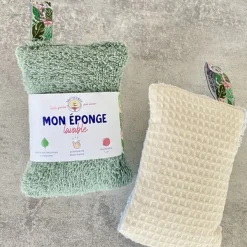 Lot De 2 Eponges Reutilisables - Vert / Bleu-Sélectionné par Fleux Outlet