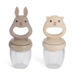 Lot De 2 Grignoteuses En Silicone - Bark / Shell-Konges Slojd Best