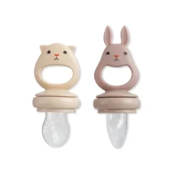 Lot De 2 Grignoteuses En Silicone - Bark / Shell-Konges Slojd Best