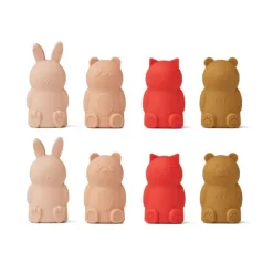 Lot De 8 Marionnettes De Doigt Jim En Silicone - Rose-Liewood
