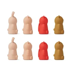 Lot De 8 Marionnettes De Doigt Jim En Silicone - Rose-Liewood