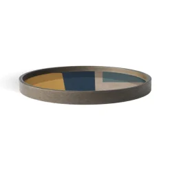 Mini Plateau En Bois Peint - Geo Study - O 23 Cm-Ethnicraft Discount