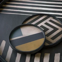 Mini Plateau Graphite En Bois - Chevron - O 30 Cm-Ethnicraft Hot