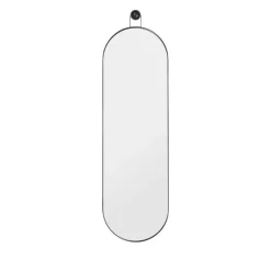 Miroir Poise Oval Metal Noir - H 98 X 28 Cm-Ferm Living Outlet