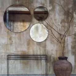 Miroir Vieilli - O 61 Cm-Ethnicraft Discount