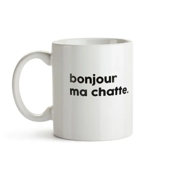 Mug En Porcelaine - Bonjour Ma Chatte-Félicie Aussi Outlet