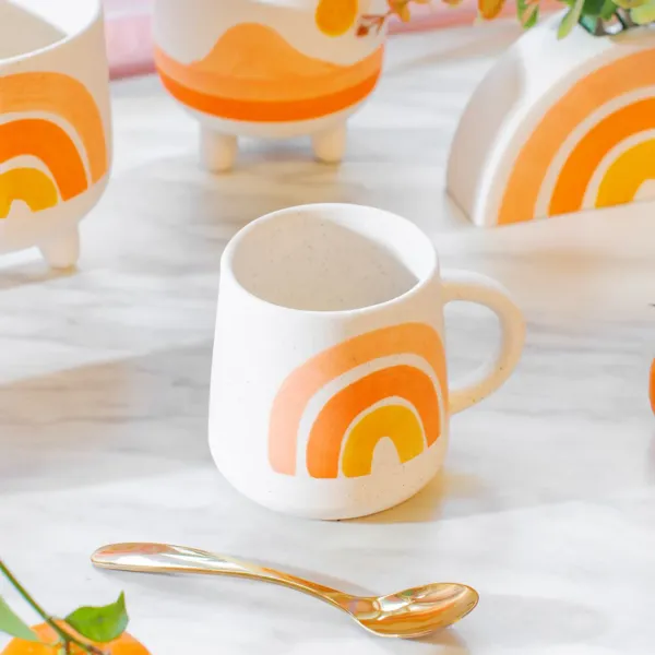 Mug Mojave Glaze Arc-En-Ciel Orange-Sélectionné par Fleux Clearance