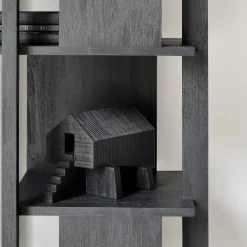 Objet Decoratif Maison En Acajou - Noir-Ethnicraft New