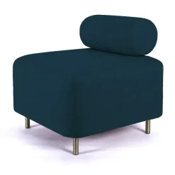 Ottoman Bovari Tissu Bleu Paon Nobilia 77-ENOstudio