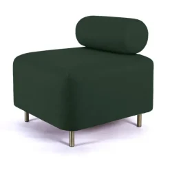 Ottoman Bovari Velours Vert Canard Riviera 38-ENOstudio Hot