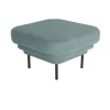 Ottoman Cornice Tissu Bleu & Metal Noir-ENOstudio Clearance