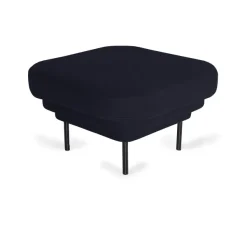 Ottoman Cornice Velours - Bleu Nuit & Metal Noir-ENOstudio Clearance