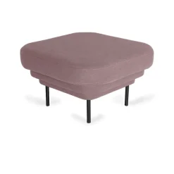 Ottoman Cornice Velours Rose & Metal Noir-ENOstudio New