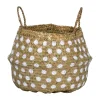 Panier En Osier Pois Blancs-Bloomingville Discount