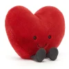 Peluche Amusante Coeur L - Rouge-Jellycat Online