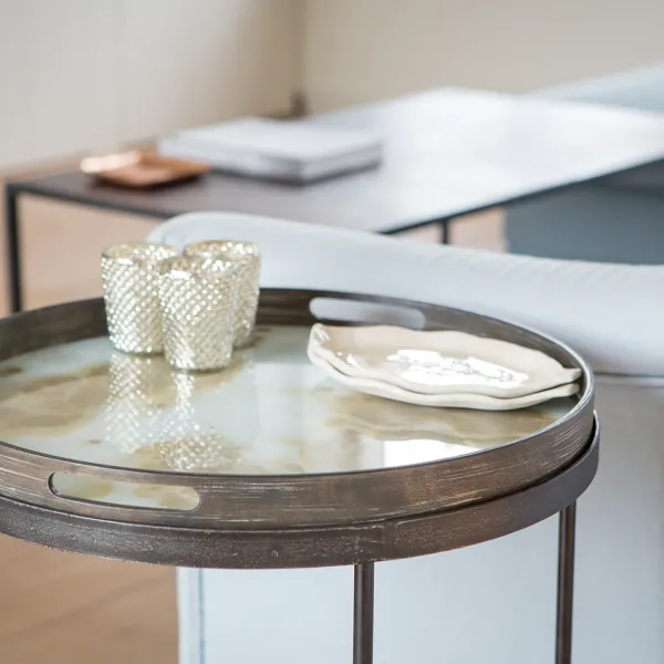 Plateau - Mist Gold Organic - O 48 Cm-Ethnicraft Clearance