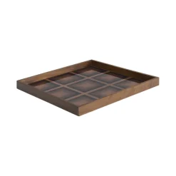 Plateau Carre En Verre Ink Squares-Ethnicraft Sale