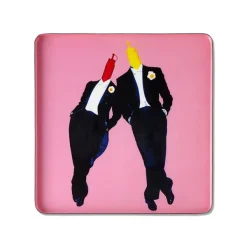 Plateau Carre Ketchup & Moutarde En Fer - 30 X 30 Cm-Gangzai Clearance