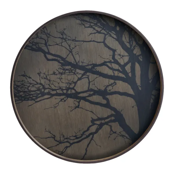 Plateau En Bois Black Tree O 61 Cm - Marron-Ethnicraft Discount
