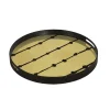 Plateau En Verre Et Feuille D'Or Brown Dots - O 48 Cm-Ethnicraft Online