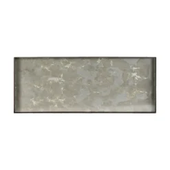 Plateau En Verre Fossil Organic - Gris-Ethnicraft New