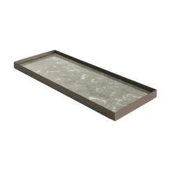 Plateau En Verre Fossil Organic - Gris-Ethnicraft New